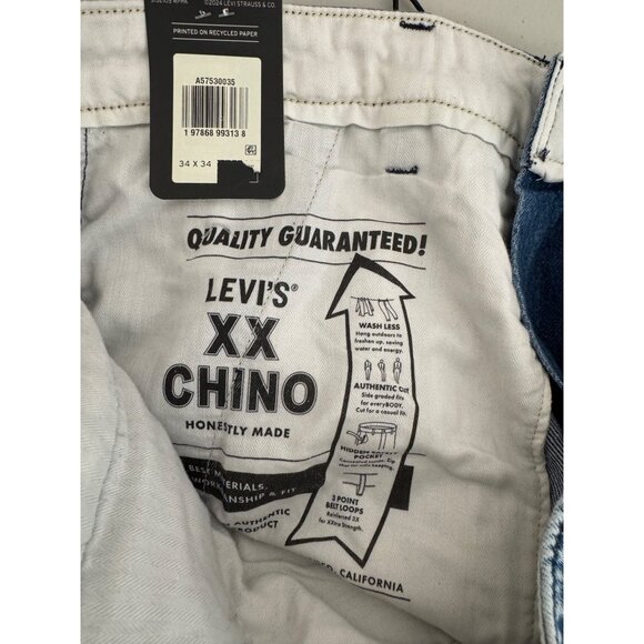 Levis XX Chino Authentic Relaxed Acid wash jeans sz 34x34 - Picture 8 of 9